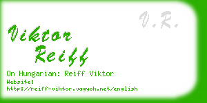 viktor reiff business card